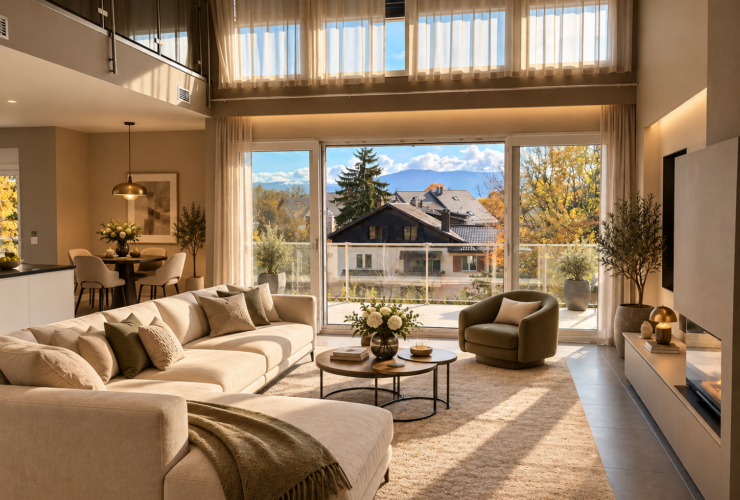 Superbe duplex de standing dans les combles - immeuble Minergie